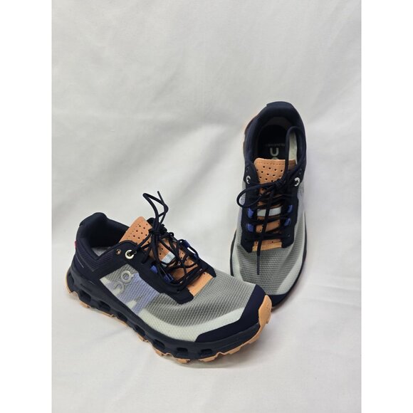 On Running Athletic Shoes - Navy and Orange - Picture 12 of 13